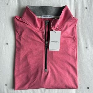 NWT Ashworth Men’s Pink Quarter-Zip Pullover